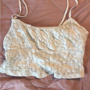 No Boundaries Cream Lace Tank Top